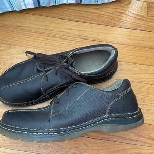 Men's Dr Doc Marten brown Leather loafers oxfords Contrast Stitching 14 EXCLT